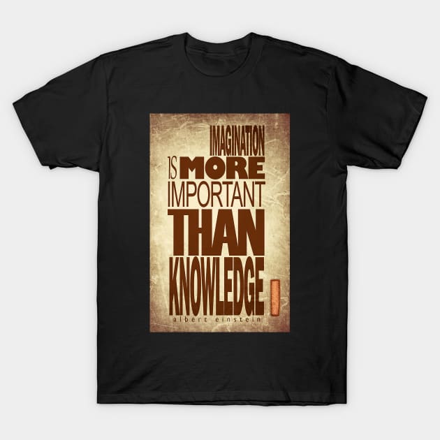 Imagination is more important than knowledge T-Shirt by acepigeon